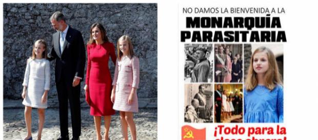 Los reyes y sus hijas en su llegada a Asturias Los reyes y sus hijas en su llegada a Asturias