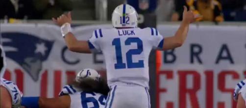 Andrew Luck's return after a serious injury has the Colts one win away from the AFC title game. [Image via Mandon Lovett/YouTube]