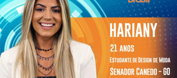 Hariany quer levar sua fama em Senador Canedo para todo o Brasil. Foto: TV Globo. Hariany quer levar sua fama em Senador Canedo para todo o Brasil. Foto: TV Globo.