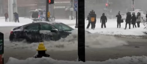 Boston streets awash during its worst coastal flooding in 40 years. [Image source/NBC News YouTube video]