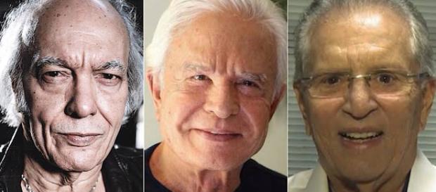 Erasmo Carlos, Cid Moreira e Carlos Alberto são maridos de esposas mais jovens. (Foto Reprodução) Erasmo Carlos, Cid Moreira e Carlos Alberto são maridos de esposas mais jovens. (Foto Reprodução)