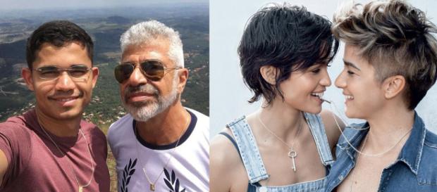 Lulu Santos e Nanda Costa com os namorados. (Reprodução/Bol UOL) Lulu Santos e Nanda Costa com os namorados. (Reprodução/Bol UOL)