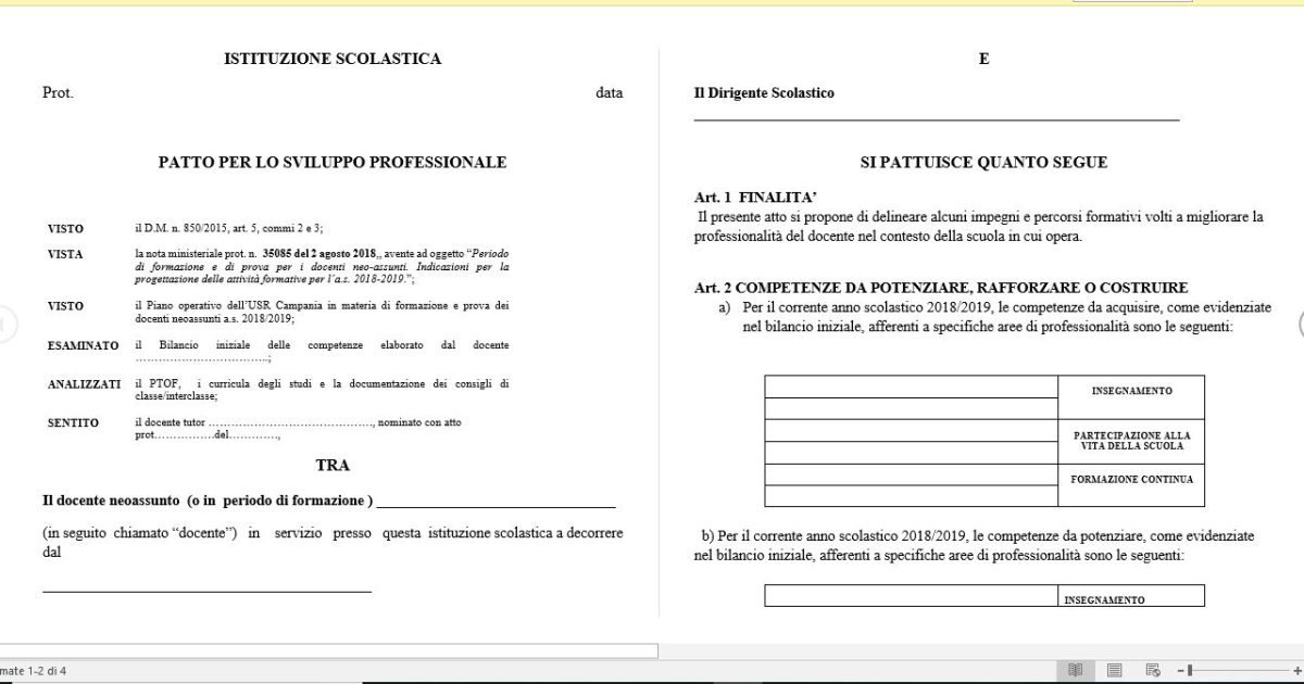 Formazione Docenti Neoassunti: è Iniziata La Stipula Per Il Patto Formativo