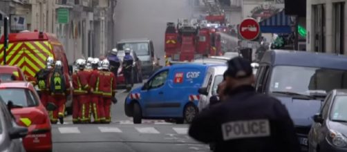 Gas explosion causes multiple injuries in Paris bakery. [Image source/ODN YouTube video]