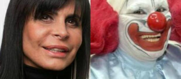 Gretchen e o palhaço Bozo (Reprodução) Gretchen e o palhaço Bozo (Reprodução)