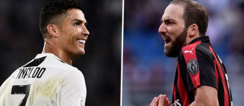 Ronaldo e Higuain. Juve- Milan