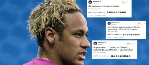 Neymar e a simplicidade de seus tweets antigos. (Foto/Reprodução)