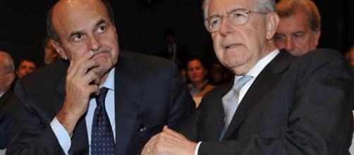 Pierluigi Bersani e Mario Monti