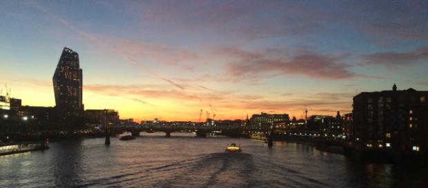 Atardecer en la City de Londres. Atardecer en la City de Londres.