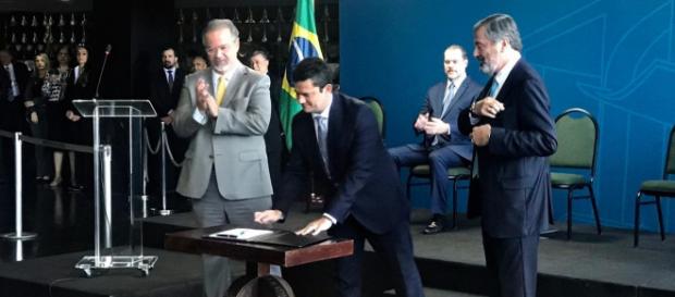 Sérgio Moro fala sobre tema prisão após condenação em segunda instância em seu primeiro discurso - Foto/Reprodução/UOL Sérgio Moro fala sobre tema prisão após condenação em segunda instância em seu primeiro discurso - Foto/Reprodução/UOL