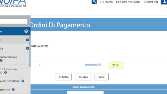 Ordine di pagamento, stipendio gennaio 2019