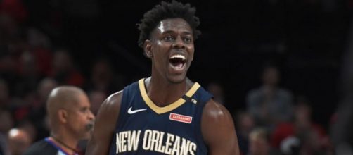 Jrue Holiday led the Pelicans to a victory over the Grizzlies on Monday (Jan. 21). [Image via NBA/YouTube screencap]