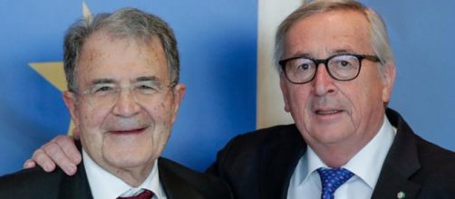 Romano Prodi ed il Presidente della Commissione europea Juncker