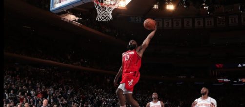 James Harden scored 61 points in a Rockets' in on January 23. - [NBA / YouTube screencap]
