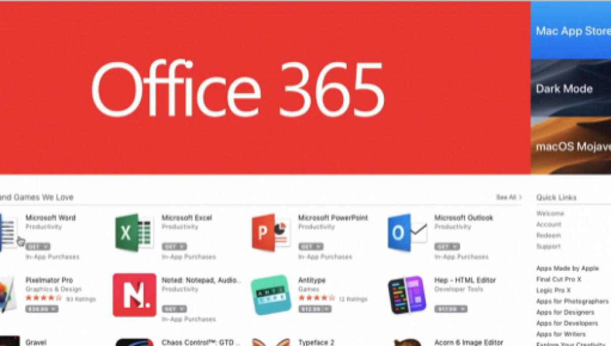 office 365 for mac app store