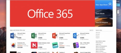 The Microsoft Office 365 app suite bundle, now on the Mac App Store. / Image: Mohammad on YouTube page (screenshot)