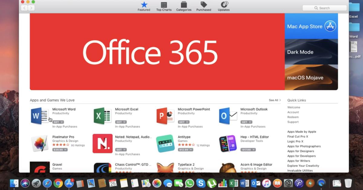 microsoft office on mac app store