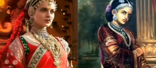 Kangana as the Rani of Jhansi which is on way to Rs 100 crores ( £ 10.6 million) Photo-Image-(screenshot Bollywood tag/youtube.com)