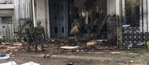 Aftermath of the church bombing in Southern Philippines - Image credit-staronline/youtube.com