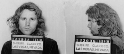 Foto segnaletica di Jim Morrison arrestato a Las Vegas il 28 gennaio del 1968