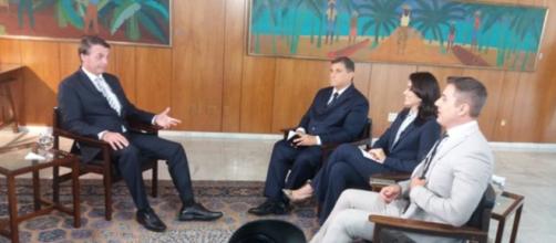 Bolsonaro em entrevista exclusiva no SBT. (reprodução SBT)