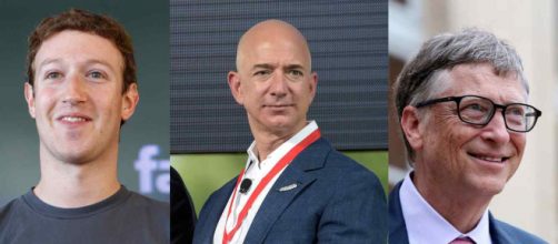 Mark Zuckerberg, Jeff Bezos e Bill Gates