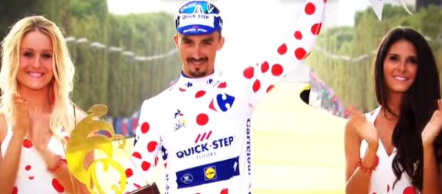 Julian Alaphilippe, maglia a pois al Tour de France Julian Alaphilippe, maglia a pois al Tour de France