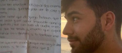 Se filtra una carta en la que Agoney pide la mano a su pareja. / TWITTER