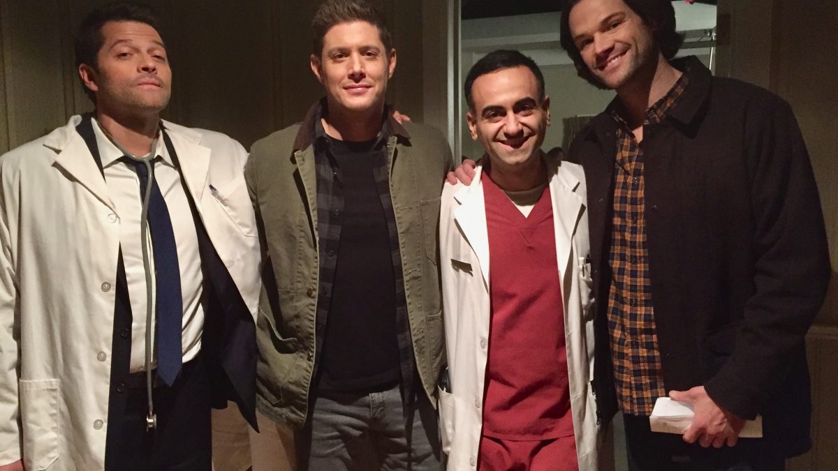 Supernatural: Guest actor Babak Haleky has great fun on the set with Jared  and Jensen