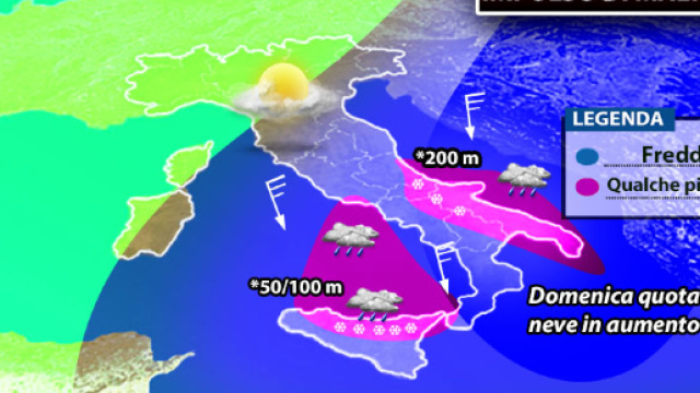 Previsioni meteo: tregua ad inizio settimana, poi di nuovo gelo