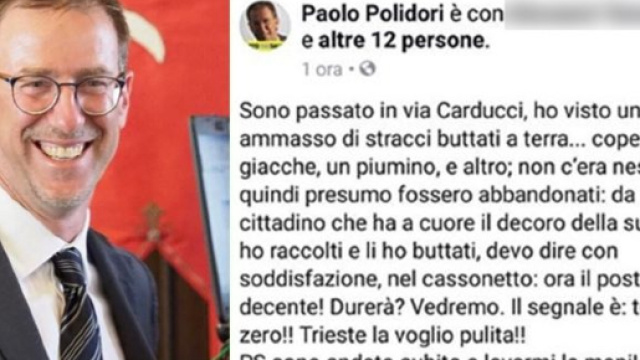 Trieste, vicesindaco butta coperte di un clochard: bufera su ... - sky.it