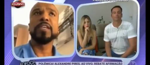 Alexandre Pires se revolta com jornalista Leo Dias - Foto/Reprodução/SBT