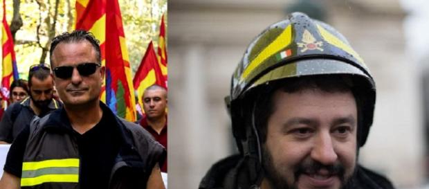 La denuncia di un sindacato dei pompieri contro l'uso delle divise da parte di Salvini La denuncia di un sindacato dei pompieri contro l'uso delle divise da parte di Salvini