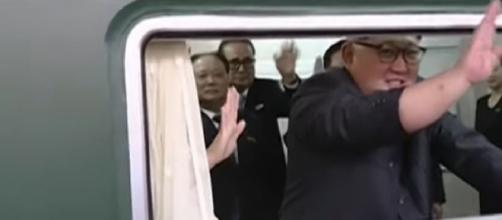 Kim Jong-un on his way to China to meet Xi Jinping. [Image source/Newsy YouTube video]