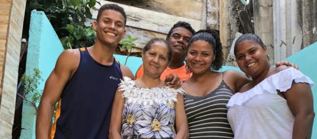 Danrley ao lado da família (Reprodução Luana Ferreira/Gshow) Danrley ao lado da família (Reprodução Luana Ferreira/Gshow)