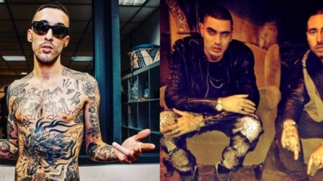Jamil a sinistra, Marracash e Luché a destra.