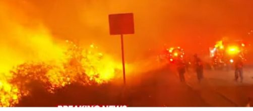 Saddle Ridge fire forces nearly 100,000 residents to evacuate. [Image source/ABC News YouTube video]