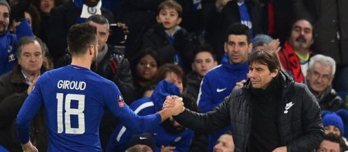 Conte assieme a Giroud ai tempi del Chelsea