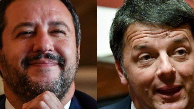 Matteo Salvini e Matteo Renzi.
