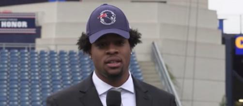 Harry was selected 32nd overall by the Patriots in the 2019 NFL Draft (Image Credit: New England Patriots/YouTube)