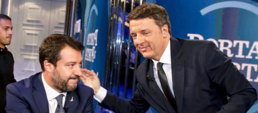 Duello a Porta a Porta tra Matteo Salvini e Matteo Renzi