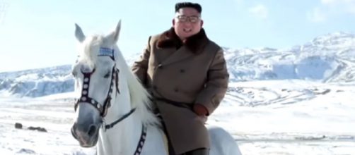 North Korea's Kim rides white stallion ahead of 'great operation.' [Image source/The Star Online YouTube video]