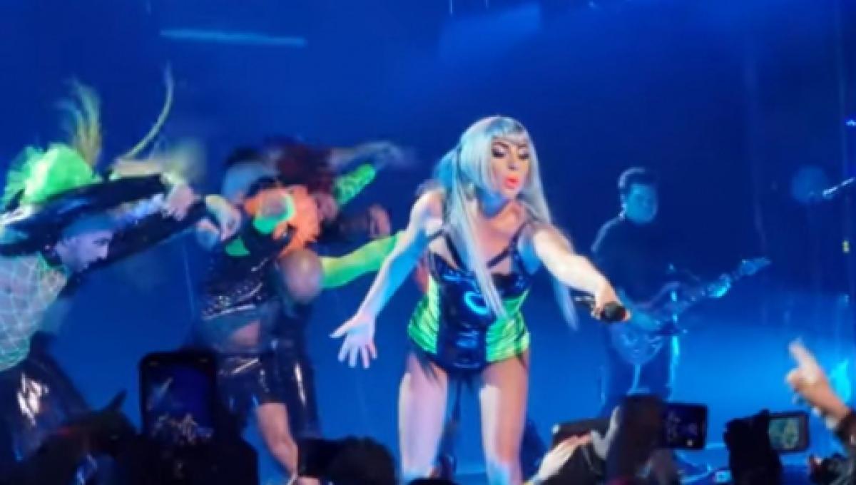 Henry Morales Instagram Lady Gaga Takes Tumble From Las Vegas Stage With Embracing Fan Fully Embraces Forgiveness