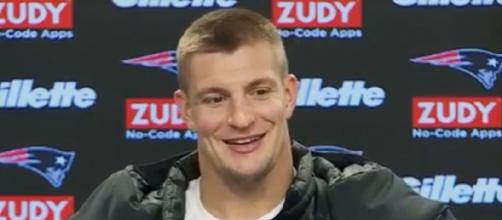 Gronkowski now works as NFL analyst for Fox Sports. [Image Source: New England Patriots/YouTube]