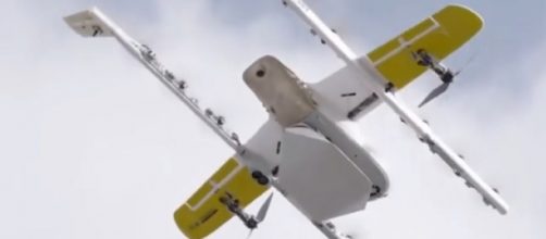 Drone delivery service 'Wing' launches service in Virginia. [Image source/Latest News YouTube video]