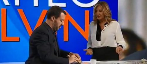 Matteo Salvini ospite di Myrta Merlino