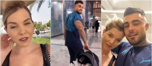 Émus et heureux, Jessica Thivenin et Thibault Garcia rentrent enfin de l'hôpital avec leur fils Maylone.