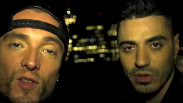 Gué Pequeno a sinistra, Marracash a destra.