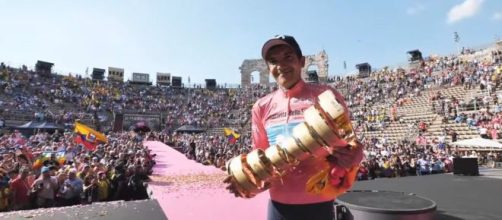Richard Carapaz, vincitore dell'ultimo Giro d'Italia