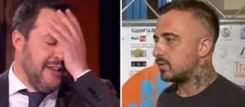 Il leader della Lega Matteo Salvini e Chef Rubio.